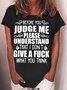 Women's Before You Judge Me Sarcastic Casual T-Shirt