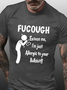 Men’s Funny word Fucough Excuse Me, I'M Allergic To Your Bullshit Text Letters Casual T-Shirt