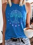 Women's Casual Tree Moon Phases Tank Top