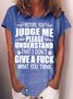 Women's Before You Judge Me Sarcastic Casual T-Shirt