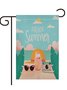 12 x 18 Hello Summer Text Letters And Floral Garden Flag Yard Flag Holiday Outdoor Decor Flag