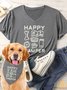 Happy Camper Matching Dog Print Bib