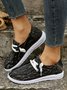 Women's Black Wash Denim Loafers Comfortable & Lightweight Ladies Shoes