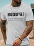 Men's Booktrovert A Person Who Prefers The Company Of Fictional Characters To Real People Funny Graphic Printing Cotton Casual Loose Text Letters T-Shirt