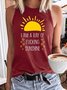 Women's I'm A Ray Of Sunshine Crew Neck Casual Tank Top