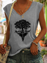 Women's Rooted In Christ Tree Simple Regular Fit Tank Top