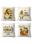18x18 Set of 4 Cushion Pillow Covers,Sunflower Throw Pillow Covers