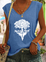 Women's Rooted In Christ Tree Simple Regular Fit Tank Top