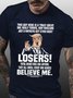 Men's Cotton Fantastic Dad Father's Day Donald Trump Funny Dad Casual T-Shirt