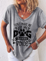 Women's Funny Dog Lover Don't Make Me Use My Dog Training Voice Loose Dog Simple T-Shirt