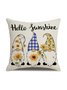 18x18 Set of 4 Cushion Pillow Covers, You Are My Sunshine Text Letters Sunflower Throw Pillow Covers
