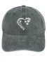 Women's Dog Lovers The Road To My Heart Is Paved With Paw Prints Adjustable Denim Hat