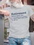 Men's Retirement Not Working From Anywhere World's Longest Coffee Break Pure Joy Funny Graphic Printing Casual Text Letters Cotton T-Shirt