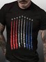Men's Red White Blue Air Force Flyover Cotton Casual T-Shirt