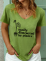 Casual Text Letters Loose T-Shirt