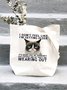 Women's Funny Qoute  Grumpy Cat Shopping Tote