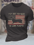 Men's Funny Dachshund I've Got Friends In Low Places Flag Crew Neck Casual T-Shirt