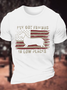 Men's Funny Dachshund I've Got Friends In Low Places Flag Crew Neck Casual T-Shirt