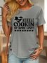 Lilicloth X Kat8lyst Mommas Cooking Up Some Love Women's Crew Neck Casual T-Shirt