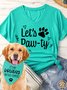 Lilicloth X Funnpaw Women's Let's Paw-ty Matching V Neck T-Shirt