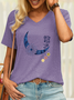 Women’s Wild Flower In The Moon Casual T-Shirt