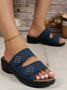 Women's Slip On Platform Wedge Sandals Summer Casual Sandals Walking Shoes