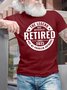 Men's The Legend Has Officially Retired Since 2023 Not My Problem Anymore Funny Graphic Printing Cotton Casual Loose Text Letters T-Shirt