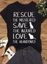 Women's Casual Love The Abandoned Crew Neck Regular Fit T-Shirt