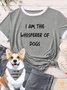 I Am The Whisperer Of Human Matching Dog Print Bib