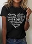 Women's Love Mother Funny Graphic Printing Mather's Day Gift Cotton Crew Neck Casual T-Shirt
