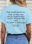 Women's Funny Word Dear Person Behind Me  Love Like Jesus Simple T-Shirt