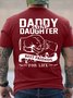 Men's Daddy And Daughter Best Friends For Life Funny Graphic Printing Father's Day Gift Cotton Loose Text Letters Casual T-Shirt