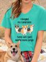 Women's I Googled My Symptoms Turns Out I Just Needed More Corgis V Neck Casual T-Shirt
