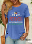 Women’s Im Not Retired Playing Pool Is Hard Work Hobby Cotton Casual Loose T-Shirt