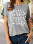 Women’s Narrating The Animals Thoughts Is My Super Power Text Letters Casual Cotton T-Shirt