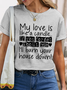 Women's Funny Word My Love Is Like A Candle Cotton T-Shirt