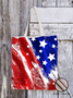 Women's America Flag Print Shopping Tote