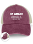 Lilicloth X Hynek Rajtr I'm Awake Please Respect My Privacy During This Difficult Time Men's Washed Mesh-back Baseball Cap