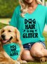 Dog Hair Is My Glitter Matching Dog Print Bib