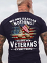 Men's Flag We Owe illegals Nothing Crew Neck Casual T-Shirt