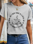 Women's Coffee and Jesus Cotton Loose Simple T-Shirt