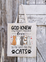 Women's God knew my heart needed love cat lover 16Oz Canvas Shopping Tote
