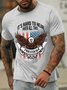 Lilicloth X Y It's Hard To Hear Over All This Freedom Eagle America Flag Men‘s Cotton Casual T-Shirt