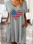 Women's America Flag Loose Casual Dress