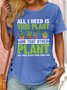 Womens plant lover Crew Neck Casual T-Shirt