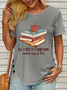 Women's All I Need is a Good Book And a Cup of Tea Crew Neck Loose T-Shirt
