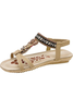 Women's Sandals Flats Sandals for Women Casual Summer Beaded Bohemian Sandal Comfortable Elastic Ankle Strap Beach Shoes