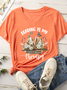 Women's Reading Is My Therapy V Neck Casual Text Letters T-Shirt
