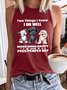 Women's Dog Lover Funny Casual Crew Neck Tank Top
