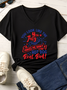 Women‘s You Look Like The 4th Of July Make Me Wants A Hot Dog Real Bad V Neck T-Shirt